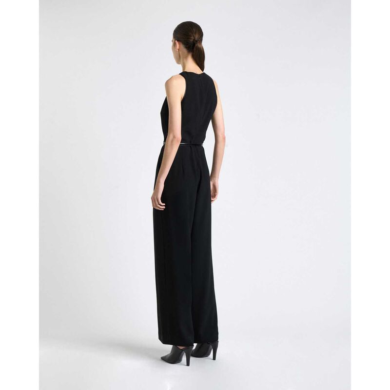 Cue Recycled Crepe Satin Bind Jumpsuit image number 1